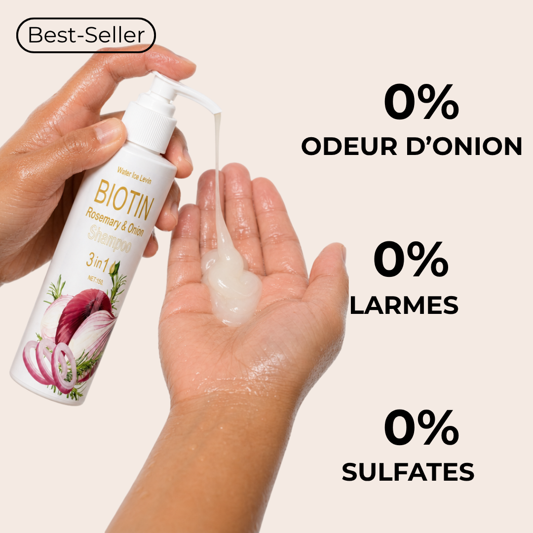 Shampoing à base d'oignon rouge
