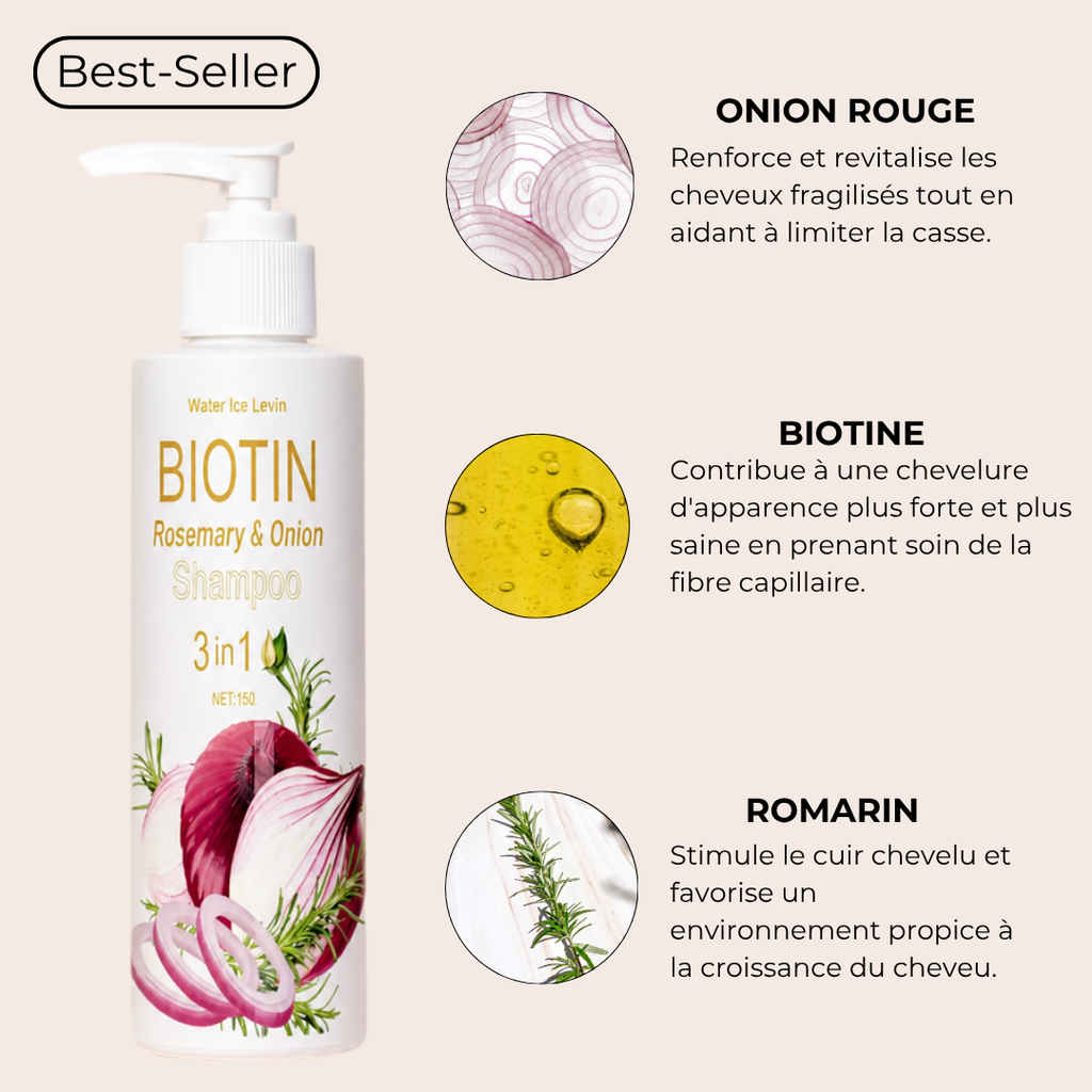Shampoing à base d'oignon rouge